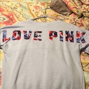 Pink Long Sleeve Varsity Top